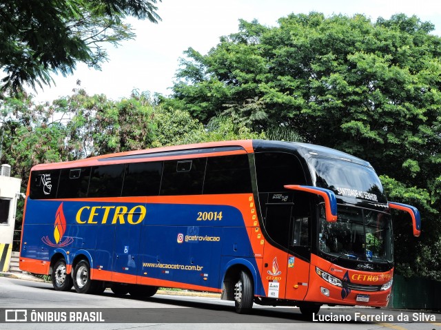 Viação Cetro 20014 na cidade de São Paulo, São Paulo, Brasil, por Luciano Ferreira da Silva. ID da foto: 8610886.