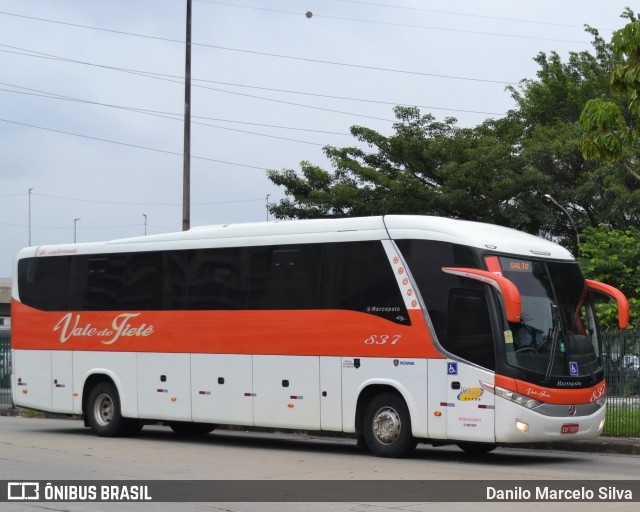 Viação Vale do Tietê 837 na cidade de São Paulo, São Paulo, Brasil, por Danilo Marcelo Silva. ID da foto: 8612298.