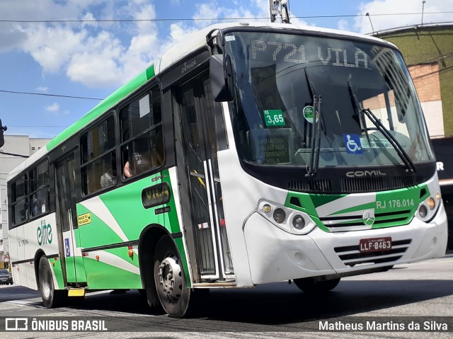 Viação Elite RJ 176.014 na cidade de Volta Redonda, Rio de Janeiro, Brasil, por Matheus Martins da Silva. ID da foto: 8609778.