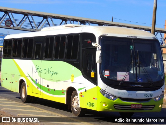 Rio Negro Fretamento e Turismo 45019 na cidade de Belo Horizonte, Minas Gerais, Brasil, por Adão Raimundo Marcelino. Número da foto: #8612010.