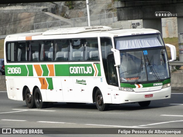 Empresa Gontijo de Transportes 21060 na cidade de Salvador, Bahia, Brasil, por Felipe Pessoa de Albuquerque. ID da foto: 8521748.