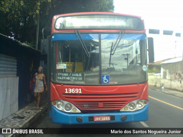 Concessionária Salvador Norte - CSN Transportes 13691 na cidade de Salvador, Bahia, Brasil, por Mario dos Santos Nogueira Junior. Número da foto: #8519332.