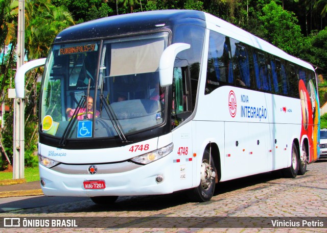 Viação Nova Integração 4748 na cidade de Joinville, Santa Catarina, Brasil, por Vinicius Petris. ID da foto: 8519660.