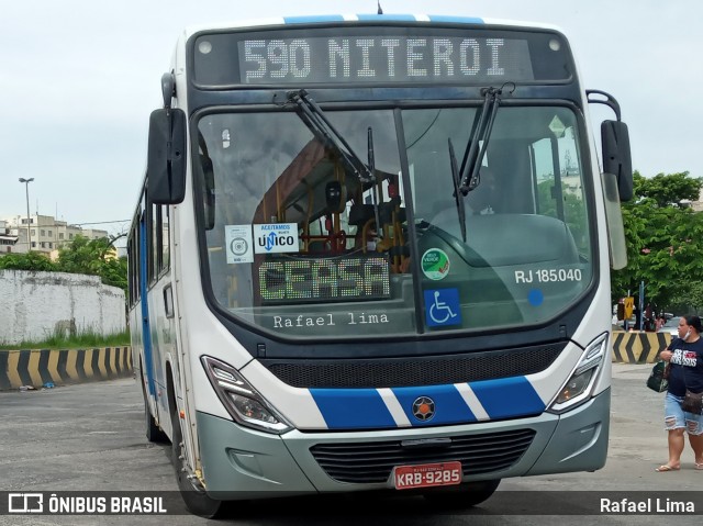 Viação Mauá RJ 185.040 na cidade de Niterói, Rio de Janeiro, Brasil, por Rafael Lima. ID da foto: 8522053.