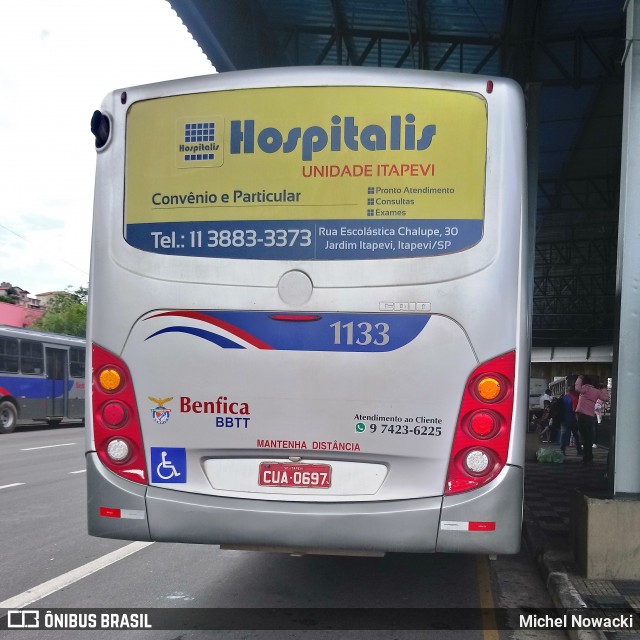 BBTT - Benfica Barueri Transporte e Turismo 1133 na cidade de Itapevi, São Paulo, Brasil, por Michel Nowacki. Número da foto: #8521802.