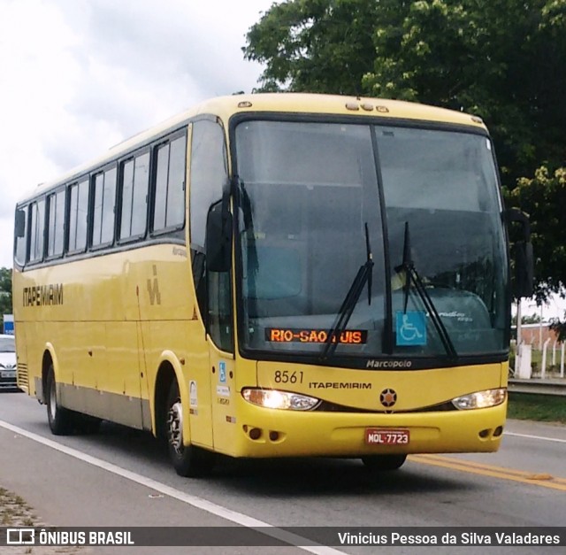 Viação Itapemirim 8561 na cidade de Campos dos Goytacazes, Rio de Janeiro, Brasil, por Vinicius Pessoa da Silva Valadares. ID da foto: 8522155.