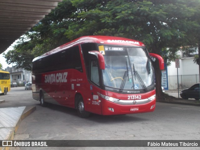 Viação Santa Cruz 213142 na cidade de Três Corações, Minas Gerais, Brasil, por Fábio Mateus Tibúrcio. Número da foto: #8519544.