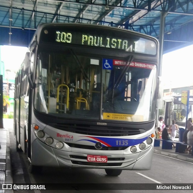 BBTT - Benfica Barueri Transporte e Turismo 1135 na cidade de Itapevi, São Paulo, Brasil, por Michel Nowacki. ID da foto: 8521791.