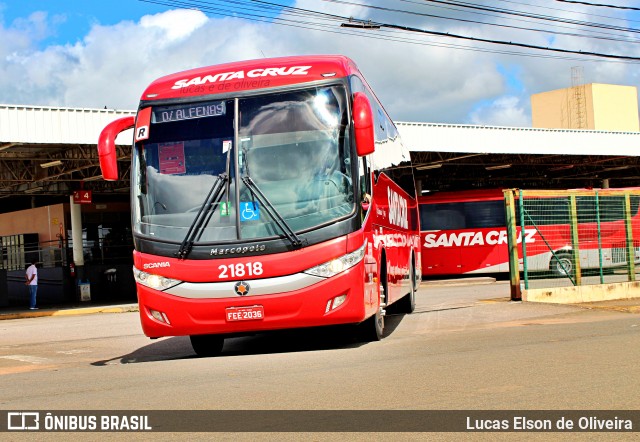 Viação Santa Cruz 21818 na cidade de Alfenas, Minas Gerais, Brasil, por Lucas Elson de Oliveira. Número da foto: #8520838.