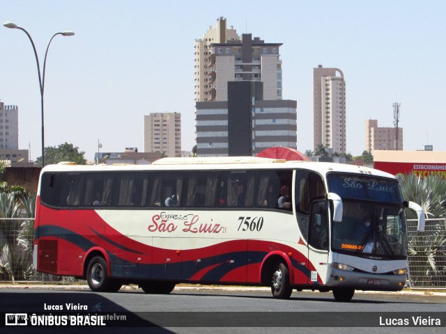 Expresso São Luiz 7560 na cidade de Rio Verde, Goiás, Brasil, por Lucas Vieira. Número da foto: #8521895.