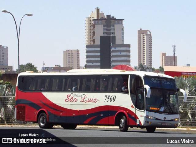 Expresso São Luiz 7560 na cidade de Rio Verde, Goiás, Brasil, por Lucas Vieira. ID da foto: 8521895.