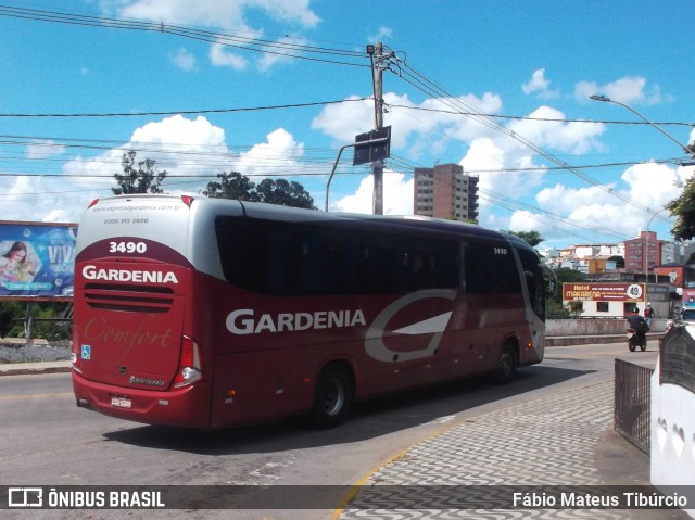 Expresso Gardenia 3490 na cidade de Três Corações, Minas Gerais, Brasil, por Fábio Mateus Tibúrcio. ID da foto: 8519539.