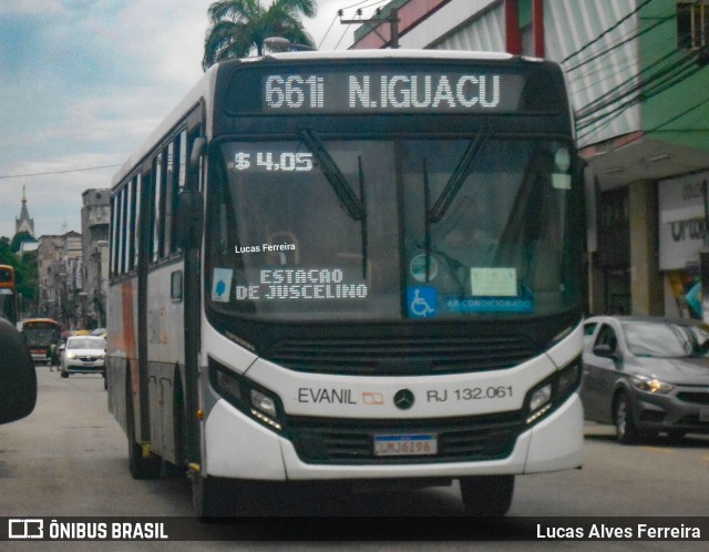 Evanil Transportes e Turismo RJ 132.061 na cidade de Nova Iguaçu, Rio de Janeiro, Brasil, por Lucas Alves Ferreira. Número da foto: #8525500.