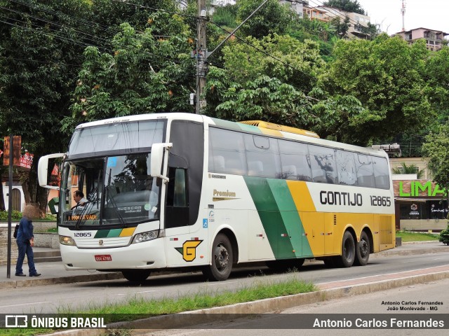 Empresa Gontijo de Transportes 12865 na cidade de João Monlevade, Minas Gerais, Brasil, por Antonio Carlos Fernandes. ID da foto: 8523281.