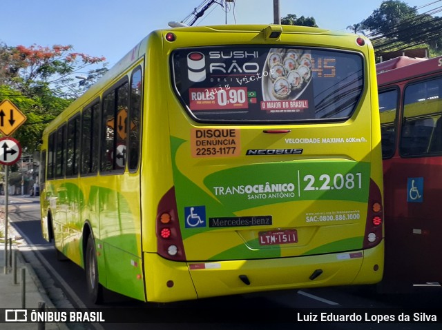Santo Antônio Transportes Niterói 2.2.081 na cidade de Niterói, Rio de Janeiro, Brasil, por Luiz Eduardo Lopes da Silva. Número da foto: #8525138.