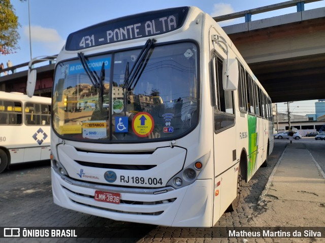 Viação Pinheiral RJ 189.004 na cidade de Volta Redonda, Rio de Janeiro, Brasil, por Matheus Martins da Silva. ID da foto: 8523118.