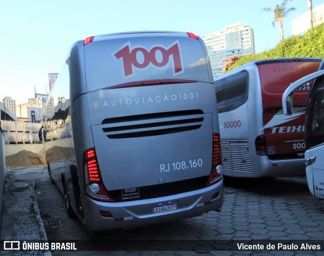 Auto Viação 1001 RJ 108.160 na cidade de Belo Horizonte, Minas Gerais, Brasil, por Vicente de Paulo Alves. ID da foto: 8525171.