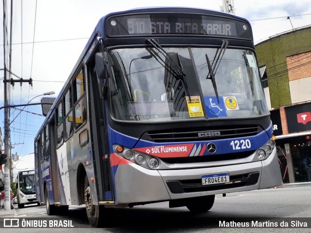 Viação Sul Fluminense 1220 na cidade de Volta Redonda, Rio de Janeiro, Brasil, por Matheus Martins da Silva. ID da foto: 8523277.