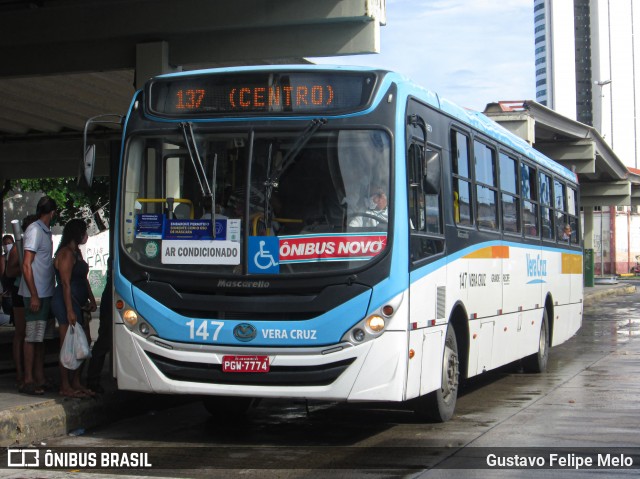 Expresso Vera Cruz 147 na cidade de Recife, Pernambuco, Brasil, por Gustavo Felipe Melo. ID da foto: 8523629.