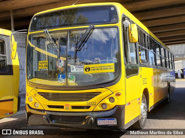 Viação Cidade do Aço 5002 na cidade de Volta Redonda, Rio de Janeiro, Brasil, por Matheus Martins da Silva. Número da foto: #8523132.