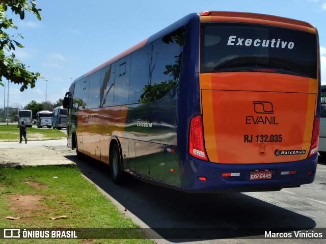 Evanil Transportes e Turismo RJ 132.035 na cidade de Rio de Janeiro, Rio de Janeiro, Brasil, por Marcos Vinícios. ID da foto: 8523194.