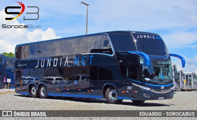 Jundiá Transportadora Turistica 3511 na cidade de Sorocaba, São Paulo, Brasil, por EDUARDO - SOROCABUS. ID da foto: 8524325.