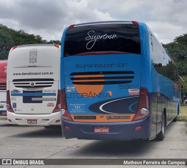 Litorânea Transportes Coletivos 5982 na cidade de São Paulo, São Paulo, Brasil, por Matheus Ferreira de Campos. ID da foto: 8525102.