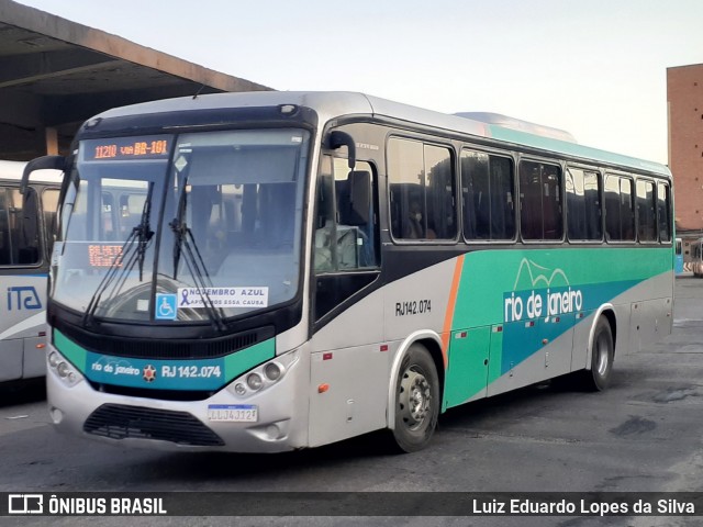 Expresso Rio de Janeiro RJ 142.074 na cidade de Niterói, Rio de Janeiro, Brasil, por Luiz Eduardo Lopes da Silva. Número da foto: #8525121.