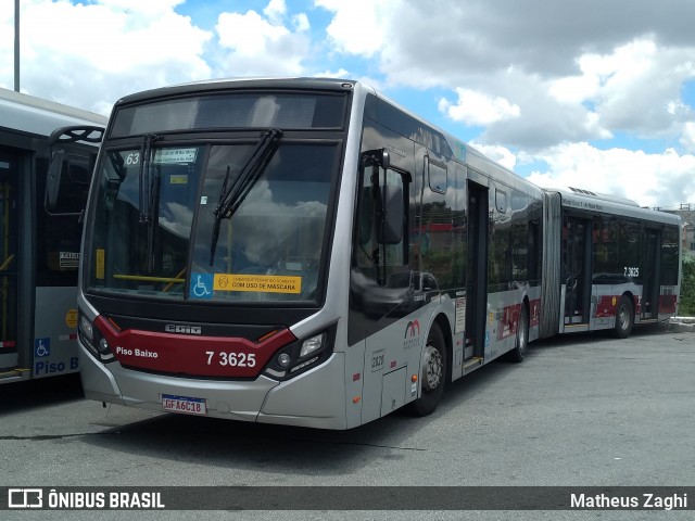 Viação Metrópole Paulista - Zona Sul 7 3625 na cidade de São Paulo, São Paulo, Brasil, por Matheus Zaghi. Número da foto: #8528042.