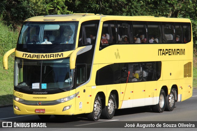 Viação Itapemirim 17405 na cidade de Piraí, Rio de Janeiro, Brasil, por José Augusto de Souza Oliveira. ID da foto: 8528761.