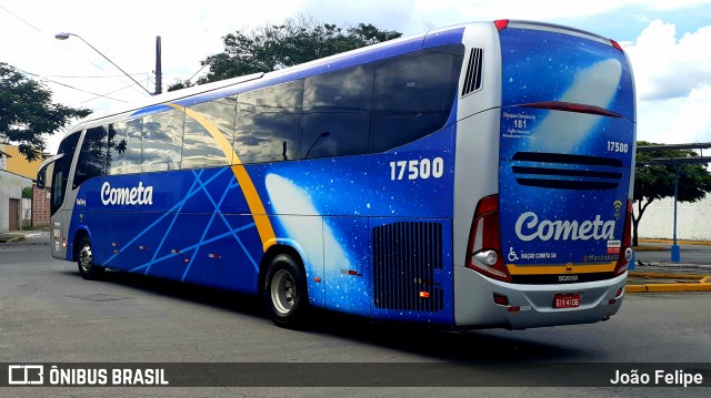 Viação Cometa 17500 na cidade de Lorena, São Paulo, Brasil, por João Felipe. ID da foto: 8527703.