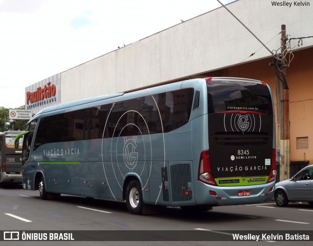 Viação Garcia 8345 na cidade de Sorocaba, São Paulo, Brasil, por Weslley Kelvin Batista. ID da foto: 8527365.