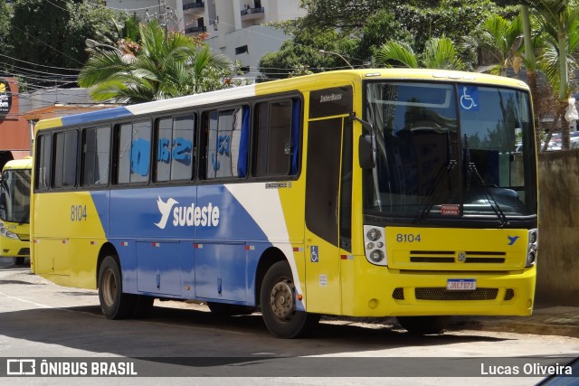 Viação Sudeste 8104 na cidade de Cachoeiro de Itapemirim, Espírito Santo, Brasil, por Lucas Oliveira. ID da foto: 8528055.