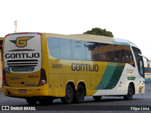 Empresa Gontijo de Transportes 18105 na cidade de Vitória da Conquista, Bahia, Brasil, por Filipe Lima. Número da foto: #8531833.