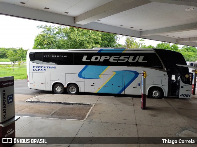 LopeSul Transportes - Lopes e Oliveira Transportes e Turismo - Lopes Sul 2081 na cidade de Catanduva, São Paulo, Brasil, por Thiago Correia. Número da foto: #8530514.