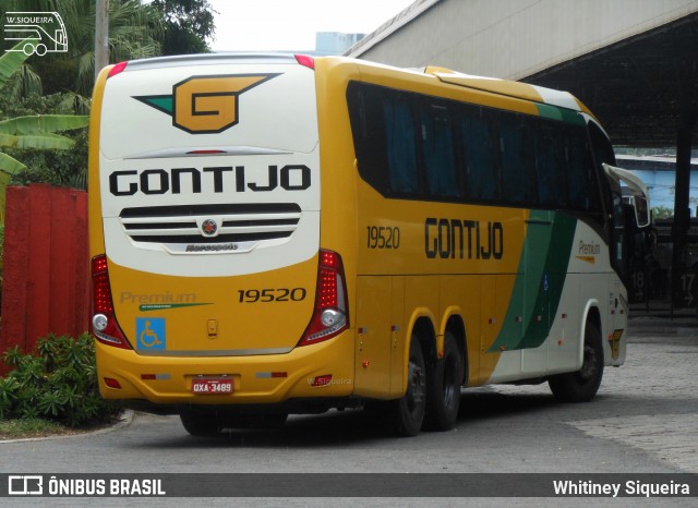 Empresa Gontijo de Transportes 19520 na cidade de Vitória, Espírito Santo, Brasil, por Whitiney Siqueira. ID da foto: 8533679.