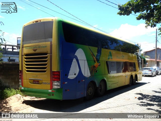 Viação Amarelinho 13802 na cidade de Marataízes, Espírito Santo, Brasil, por Whitiney Siqueira. ID da foto: 8533626.