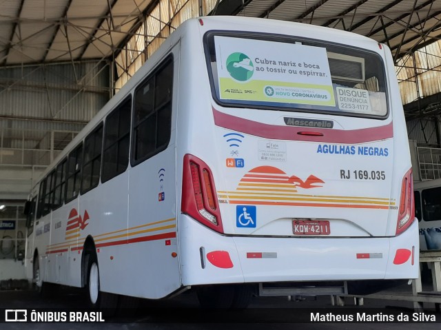 Viação Agulhas Negras RJ 169.035 na cidade de Volta Redonda, Rio de Janeiro, Brasil, por Matheus Martins da Silva. ID da foto: 8536805.