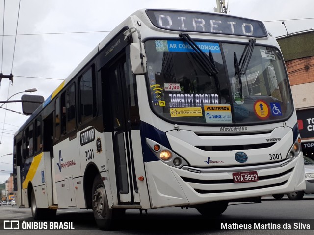 Viação Pinheiral 3001 na cidade de Volta Redonda, Rio de Janeiro, Brasil, por Matheus Martins da Silva. ID da foto: 8536891.