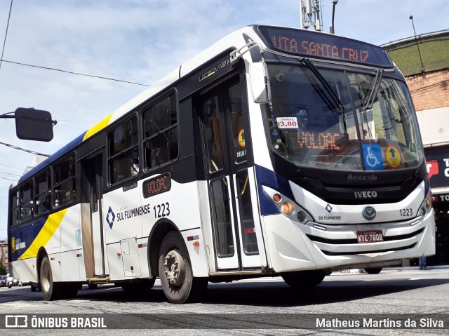 Viação Sul Fluminense 1223 na cidade de Volta Redonda, Rio de Janeiro, Brasil, por Matheus Martins da Silva. ID da foto: 8536868.