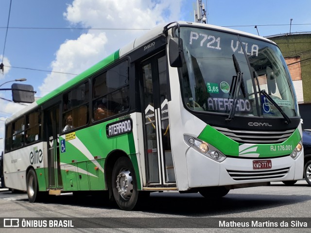 Viação Elite RJ 176.001 na cidade de Volta Redonda, Rio de Janeiro, Brasil, por Matheus Martins da Silva. Número da foto: #8536872.