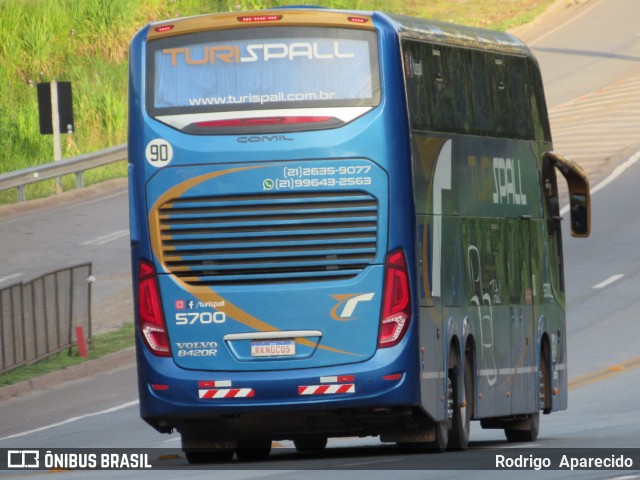 Turispall Transporte e Turismo 5700 na cidade de Conselheiro Lafaiete, Minas Gerais, Brasil, por Rodrigo  Aparecido. Número da foto: #8537908.