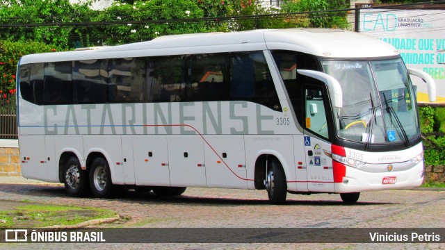 Auto Viação Catarinense 3305 na cidade de Joinville, Santa Catarina, Brasil, por Vinicius Petris. ID da foto: 8536633.