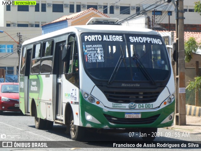 Transporte Alternativo de Teresina 04001 na cidade de Teresina, Piauí, Brasil, por Francisco de Assis Rodrigues da Silva. Número da foto: #8537369.