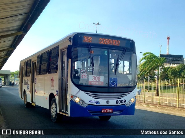 Viação Atalaia Transportes 6009 na cidade de Aracaju, Sergipe, Brasil, por Matheus dos Santos. Número da foto: #9326318.