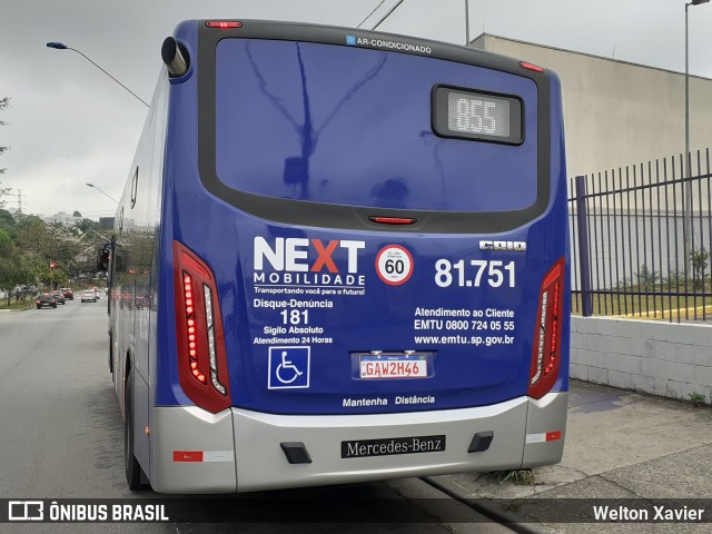 Next Mobilidade - ABC Sistema de Transporte 81.751 na cidade de Diadema, São Paulo, Brasil, por Welton Xavier. ID da foto: 9326374.