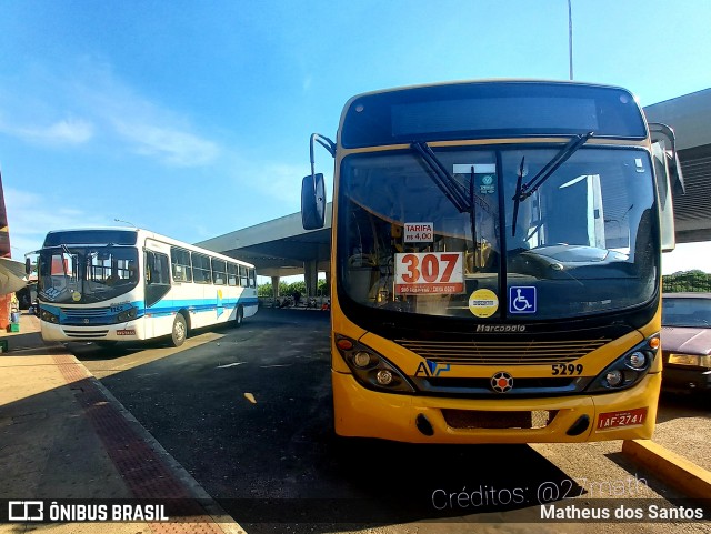 AVP - Auto Viação Paraíso 5299 na cidade de Aracaju, Sergipe, Brasil, por Matheus dos Santos. ID da foto: 9324408.