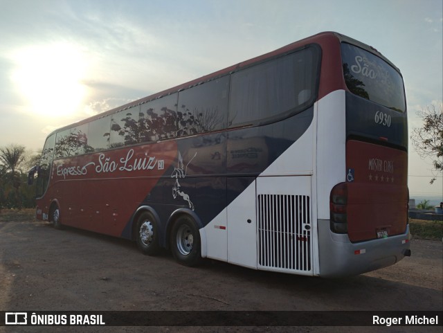 Expresso São Luiz 6930 na cidade de Rondonópolis, Mato Grosso, Brasil, por Roger Michel. ID da foto: 9356764.