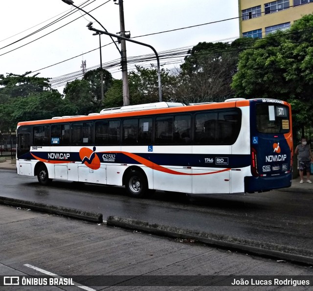 Viação Novacap C51592 na cidade de Rio de Janeiro, Rio de Janeiro, Brasil, por João Lucas Rodrigues. ID da foto: 9360558.