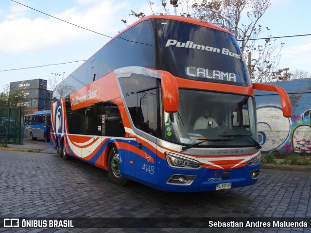 Pullman Bus 4148 na cidade de Estación Central, Santiago, Metropolitana de Santiago, Chile, por Sebastian Andres Maluenda. Número da foto: #9360349.